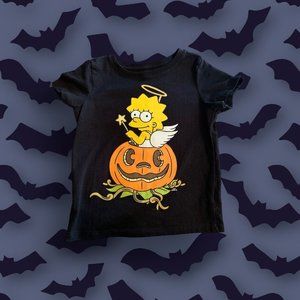 girls OLD NAVY Lisa Simpson Halloween Tshirt Short Sleeve Black XS (5)